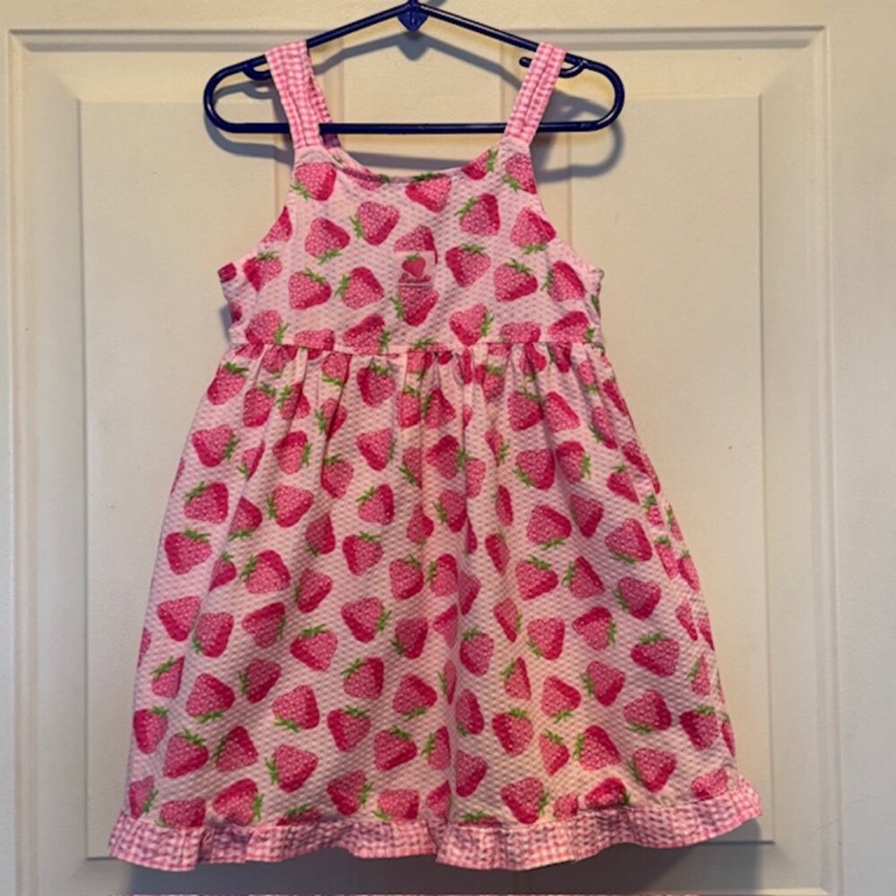 Vintage No Kidding Strawberry Sweetie Dress sz 4T